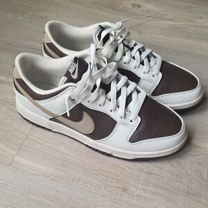 Nike Brown and White Sneakers Classic Design
